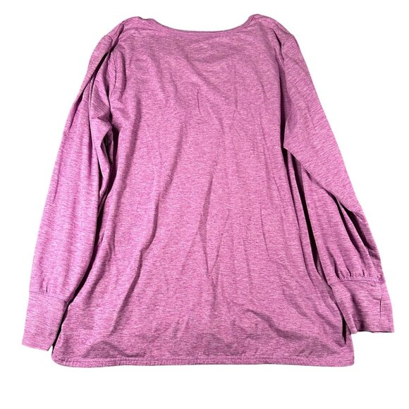 Jones New York Womens 3X Heather Purple Light Pullover Athletic Shirt - Picture 7 of 7